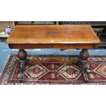 A Victorian mahogany library side table,