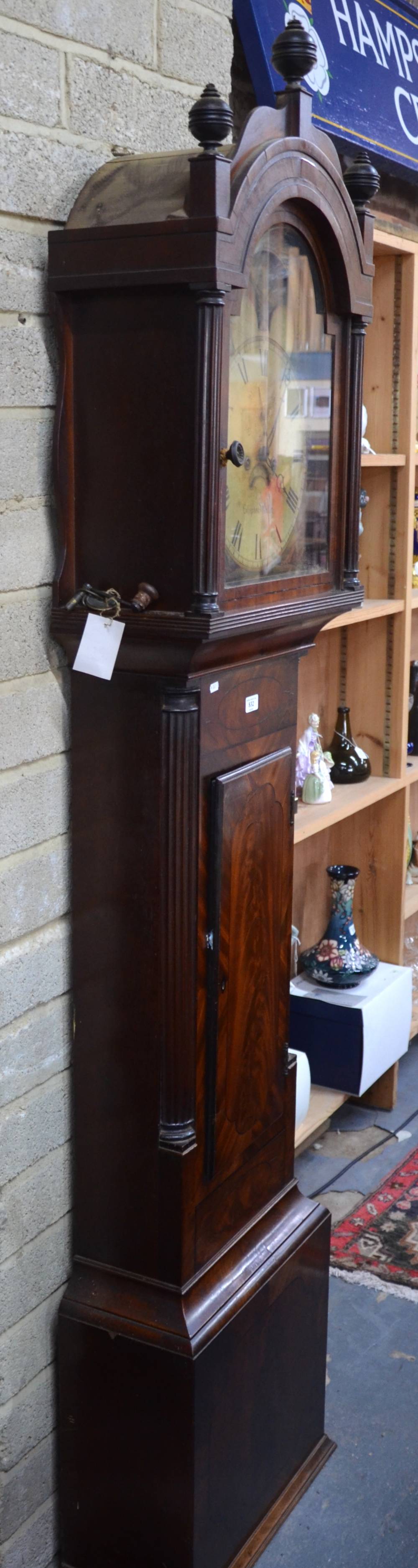 William Cuff, Shepton Mallet (Somerset), a 19th century flame mahogany 8-day longcase clock, - Image 2 of 4