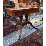 A 19th century satinwood crossbanded mahogany card table,