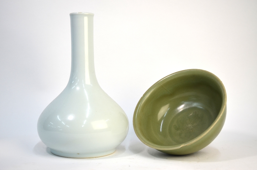 A Chinese celadon bowl, 19.