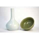 A Chinese celadon bowl, 19.