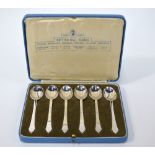 A cased set of six silver teaspoons, each with different British Assay marks, Jubilee marked 1935,