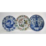 Three Chinese plates,