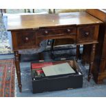 A Victorian mahogany inverted breakfront form side table,