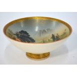A Japanese, Satsuma bowl of conical form,