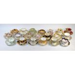 Twenty assorted 19th century Staffordshire cups and saucers (40) Condition Report