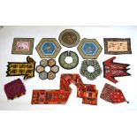 A quantity of Asian textiles,