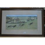 Cecil Aldin - Hunting print, pencil signed to lower left margin,