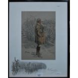 Snaffles - 'The Gunner, a coloured reproduction print,