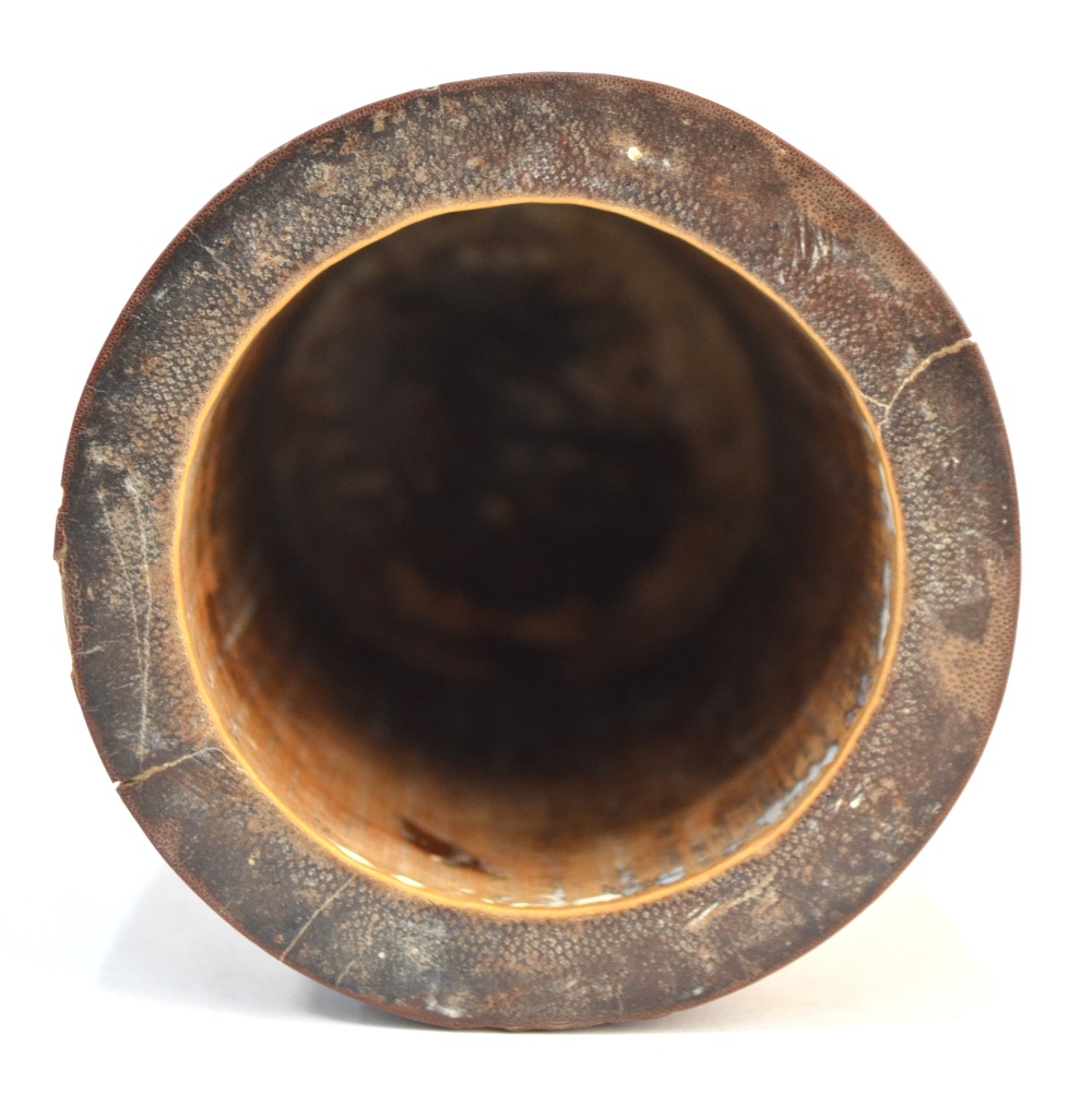 A bamboo, Chinese bitong of cylindrical form, - Image 7 of 7