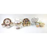 A collection of late 18th/early 19th century English porcelain comprising: a New Hall teapot, patt,