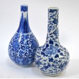 Two Chinese blue and white vases,