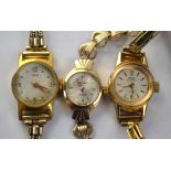 A lady's 9ct gold Excalibur wristwatch with 21 jewel Incabloc movement,