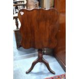 A 19th century mahogany tilt top tripod table,