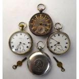 A Victorian silver hunter pocket watch with chain fusee lever movement no 7035 by Chapman,