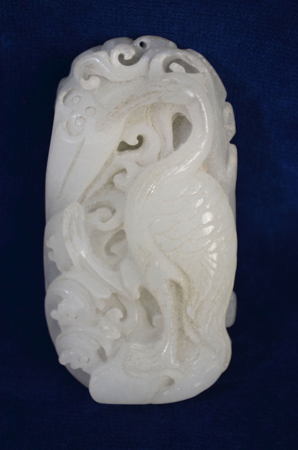 A Chinese green jade of whitish hue, carved as a Cormorant, - Image 5 of 6