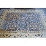 A roomsize Persian Veramin design Pakistani carpet,