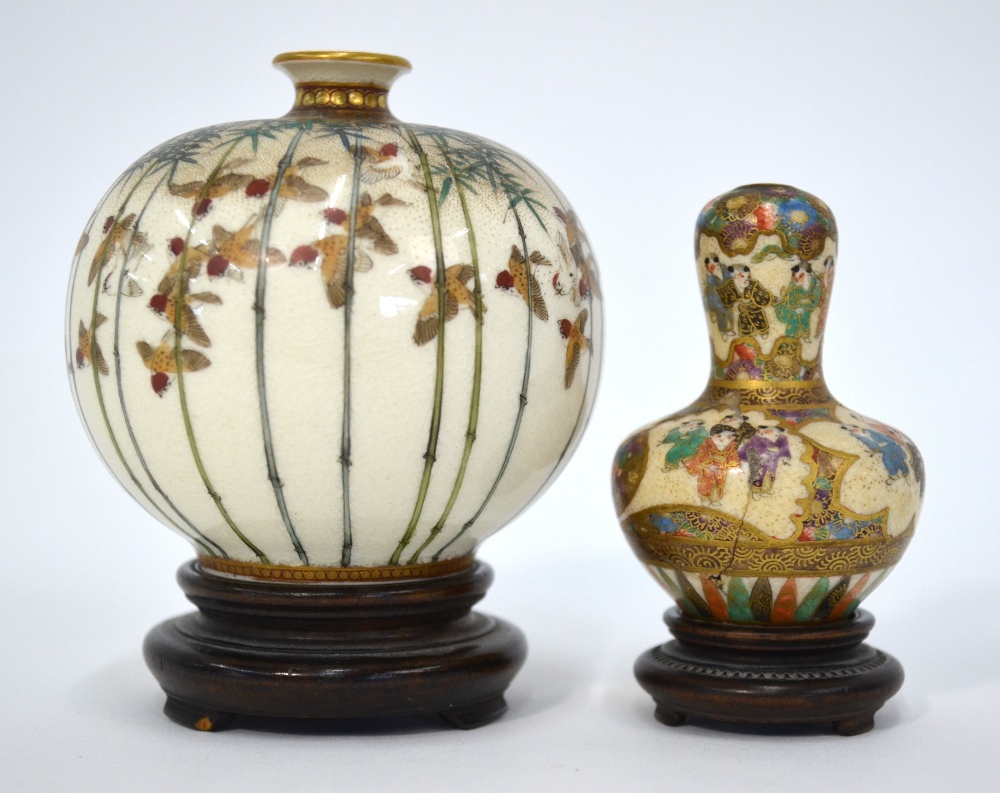 Two small Japanese vases by Kinkozan, - Image 3 of 13