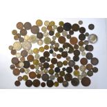 A quantity of British Empire & Foreign coinage - mostly copper 17th-20th century,