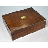 An Army & Navy brass-bound oak canteen box,