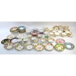 A collection of teacups and saucers including Ridgway, pattern numbers 2/9794, 5/1087 & 5/143,
