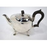 A heavy quality silver bachelor teapot on hoof feet, Maxfield & Sons, Sheffield 1918, 10.
