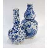 Two Chinese blue and white vases,