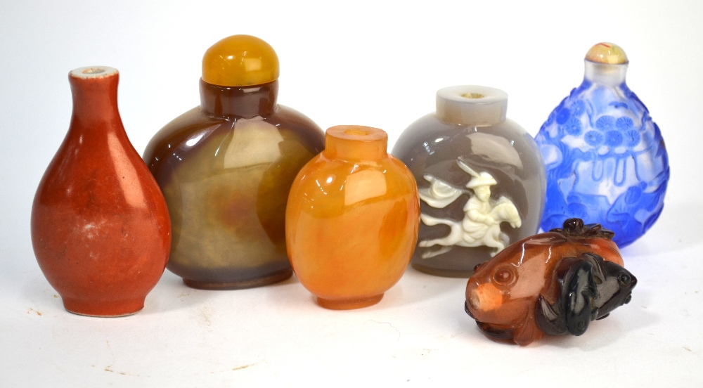 Six Chinese snuff bottles, - Image 2 of 8