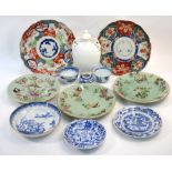 Twelve pieces of porcelain,