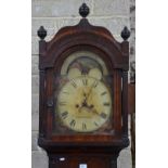 William Cuff, Shepton Mallet (Somerset), a 19th century flame mahogany 8-day longcase clock,