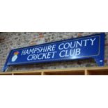 Hampshire County Cricket Club: a large painted wood sign (removed from the Northlands Road ground