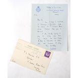Lord Litchfield (1939-2005) correspondence: 3rd January 1961 letter on headed paper of 1st