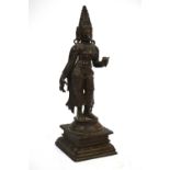 An Indian, Chola-style bronze figure of Parvati,