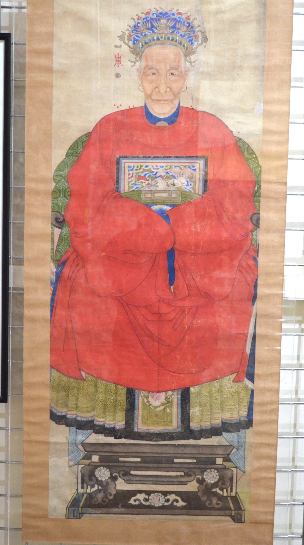 A framed Chinese print designed as four portraits of Mao Zedong (1893-1976), - Image 11 of 13