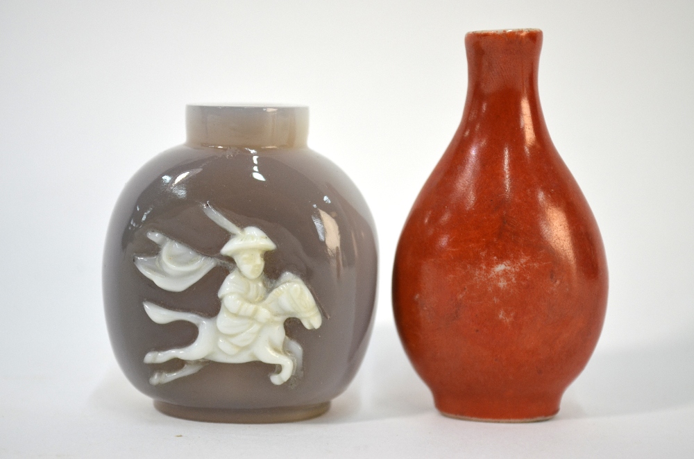 Six Chinese snuff bottles, - Image 6 of 8