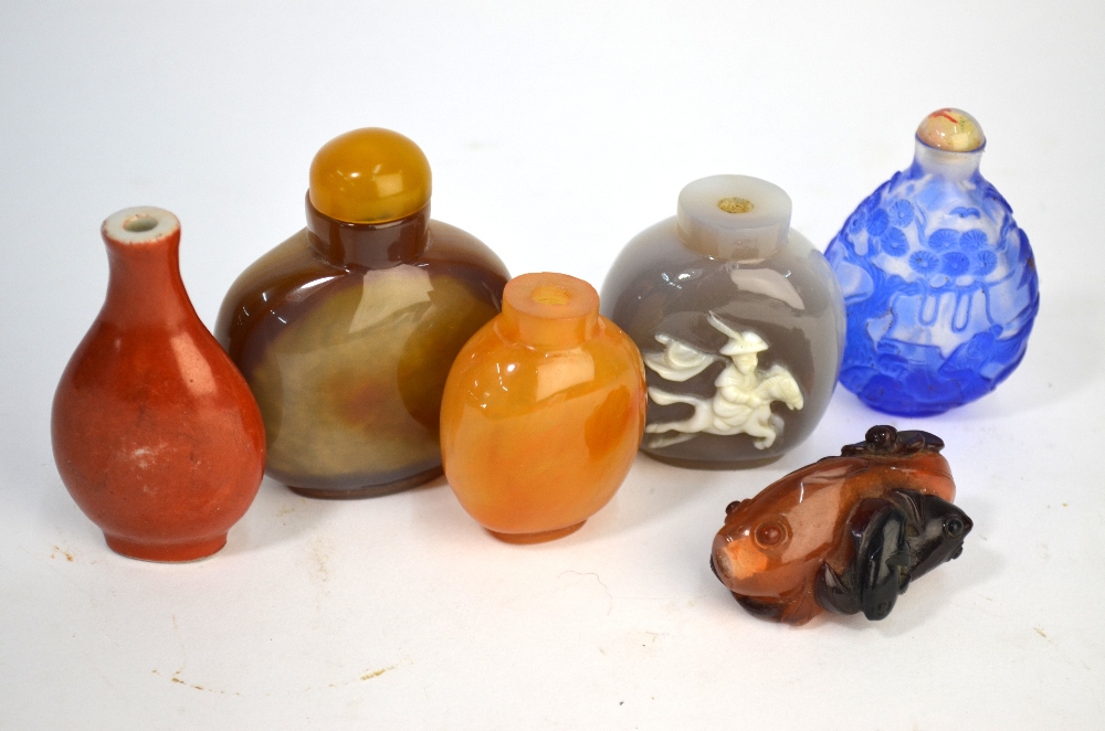 Six Chinese snuff bottles,