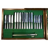 An 83-piece part set of electroplated flatware and cutlery by Garrards,