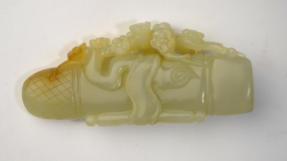 A green Chinese jade paperweight, - Image 3 of 5