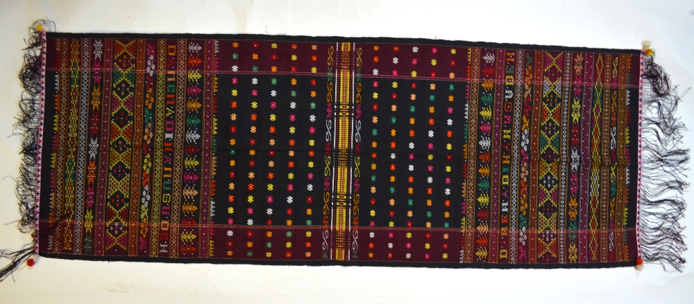 A quantity of Asian textiles, comprising: six various Shisha/Abhala Bharat decorated fabrics, - Image 5 of 5