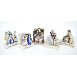 Five porcelain fairings: Kiss me Quick (couple on bicycles);