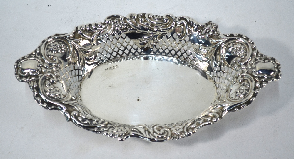 A late Victorian silver elliptical pierc