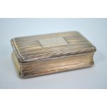 A George IV reeded silver snuff-box with