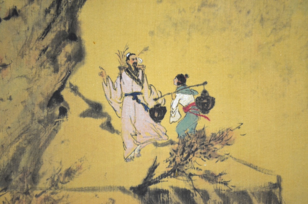 A picture of two Chinese Scholars, stand - Image 4 of 7