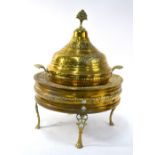 A gilt metal incense burner or other cyl
