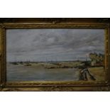 William Walton - 'Gravesend', oil on board, etched Octob 3/63 lower centre,