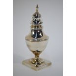 A George III Adam style baluster sugar caster, John Merry (probably), London 1811,