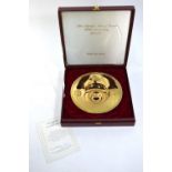 A cased silver gilt commemorative dish, celebrating 900th Anniversary of The Tower of London, no.