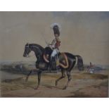 R R Scanlan (c 1801-76) - 'Colonel James McDouall 2nd Life Guards', on horseback,