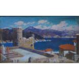 Christopher Williams - 'The Old Tower - Santa Margherita', oil on board, 33 x 55 cm,