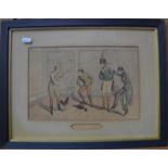 A set of four 19th century prints - bullfighting and cock fighting (4)